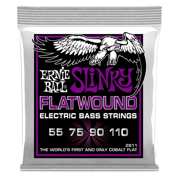 Ernie Ball 2811 Power Slinky Flatwound Electric Bass Strings 55-110 Gauge - GoDpsMusic