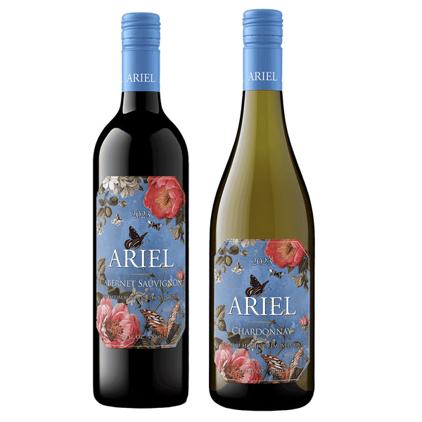 Ariel Cabernet & Chardonnay Non-Alcoholic Red & White Wine Experience Bundle with Chromacast Pop Socket, Seasonal Wine Pairings & Recipes - GoDpsMusic