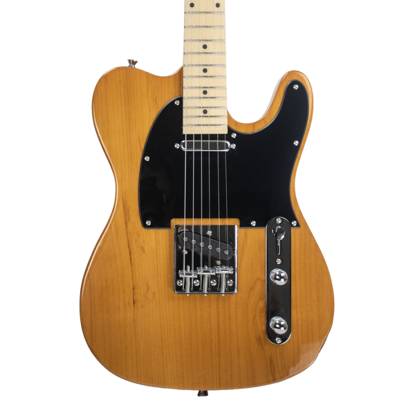 Sawtooth ET Alder Series Electric Guitar, Butterscotch with Black Pickguard