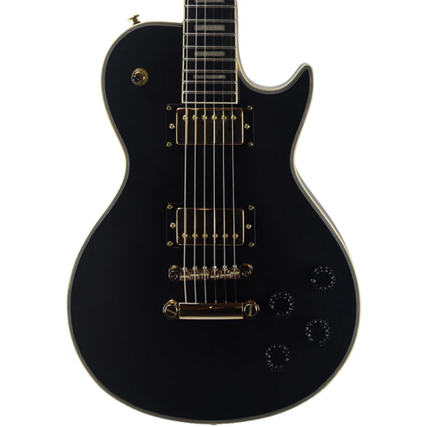 RESERVATION Sawtooth Heritage Series Maple Top Electric Guitar, Satin Black - GoDpsMusic