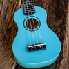 Autographed Sawtooth Daphne Blue Basswood Soprano Ukulele w Gig Bag and Official Brake Stickers - GoDpsMusic