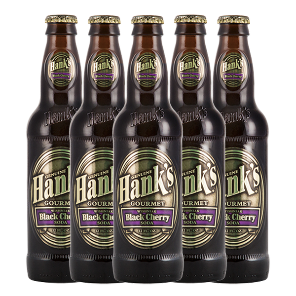 Hank's Genuine Gourmet Black Cherry Soda, 12 fl oz Bottles – Premium Craft Soda with Bold, Creamy Flavor – Made with Wishniak Cherries - GoDpsMusic
