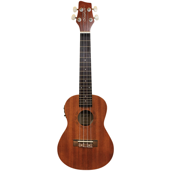 Sawtooth Mahogany Concert Electric Ukulele w Fishman KUL-101 Preamp/Built In Tuner