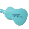 Autographed Sawtooth Daphne Blue Basswood Soprano Ukulele w Gig Bag and Official Brake Stickers - GoDpsMusic