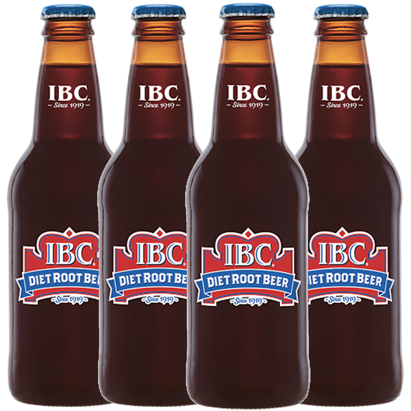 IBC Diet Root Beer, Zero Sugar Root Beer Soda, Classic Creamy Flavor, Caffeine-Free Soft Drink, Refreshing Diet Soda