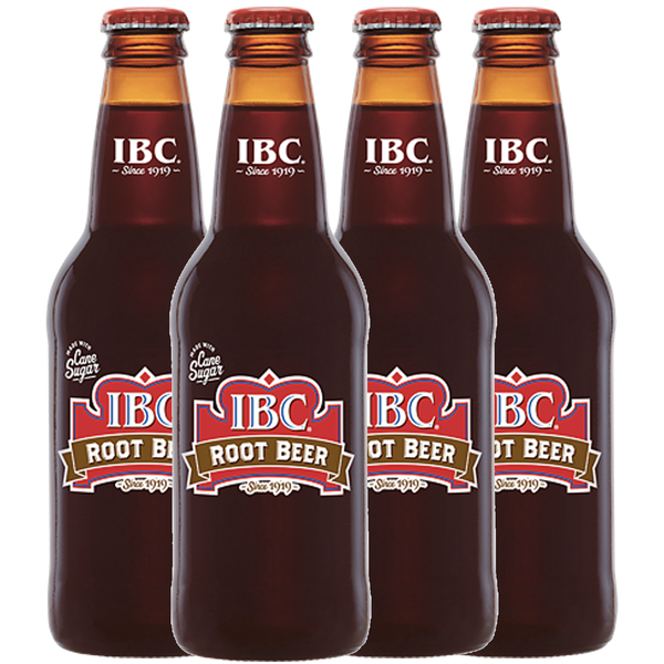 IBC Root Beer Soda, Classic Craft Brewed Flavor, Made with Cane Sugar, Rich & Creamy Vanilla Taste, Caffeine-Free Soft Drink