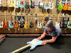Sawtooth Autograph Series Daphne Blue ES Electric Guitar - Signed by Rudy Sarzo, MAB, Simon Wright, Robert Sarzo, Teddy ZigZag, Dave Moreno, Sean McNabb and Scott Page - GoDpsMusic