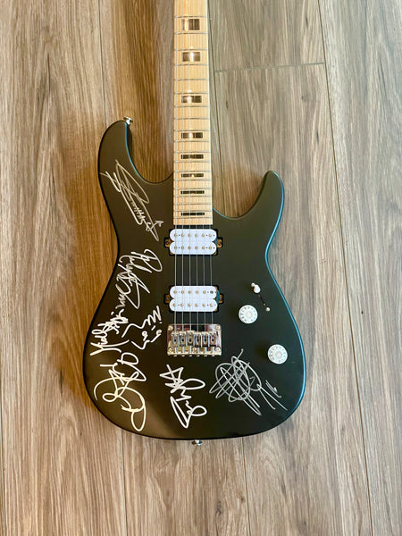 Sawtooth Autograph Series ST-M24 Electric Guitar, Satin Black - Signed by Michael Angelo Batio, Rudy Sarzo, Scott Page, Sean Mcnabb, Robert Sarzo, Simon Wright and Teddy ZigZag - GoDpsMusic