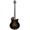 Sawtooth Rudy Sarzo Signature Transparent Black Flame Acoustic-Electric Bass Guitar PREORDER Ships 12/15/23 - GoDpsMusic