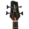 Sawtooth Rudy Sarzo Signature Transparent Black Flame Acoustic-Electric Bass Guitar PREORDER Ships 12/15/23 - GoDpsMusic
