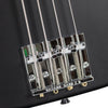 Sawtooth Road Warrior Series Black w Aluminum Pickguard Electric Bass Guitar w Gig Bag - GoDpsMusic