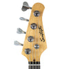 Sawtooth Road Warrior Series Black w Aluminum Pickguard Electric Bass Guitar w Gig Bag - GoDpsMusic