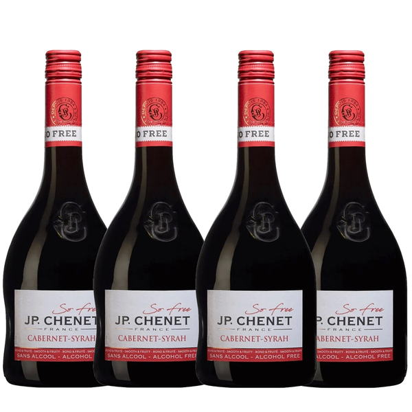 JP Chenet Cabernet Syrah Alcohol-Free Non-Alcoholic Red Wine, 750ml | 4 PACK - GoDpsMusic