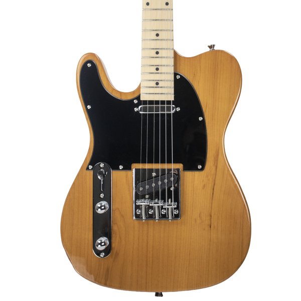 Sawtooth ET Alder Series Left-Handed Electric Guitar, Butterscotch with Black Pickguard
