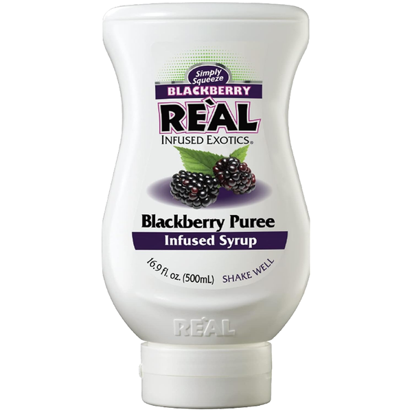Reàl Infused Exotics Simply Squeeze Blackberry Infused Syrup 16.9oz Bottle for Mixologists, Chefs, Cooks - GoDpsMusic