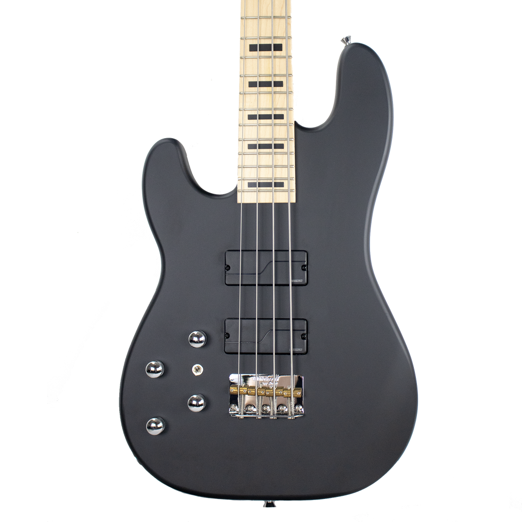 Sawtooth Rebel24 Series Left Handed Satin Black 24 Fret Electric Bass Guitar w Fishman Fluence Pickups and Padded Gig Bag - GoDpsMusic