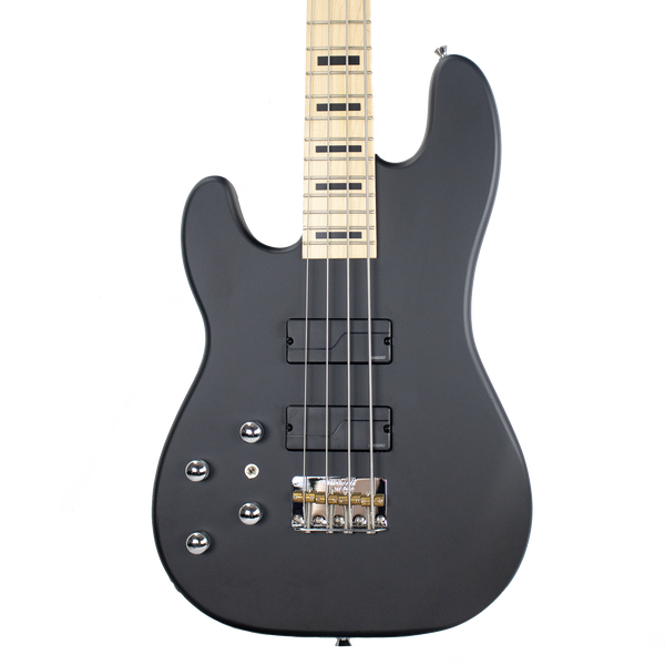 Sawtooth Rebel24 Series Left Handed Satin Black 24 Fret Electric Bass Guitar w Fishman Fluence Pickups and Padded Gig Bag - GoDpsMusic