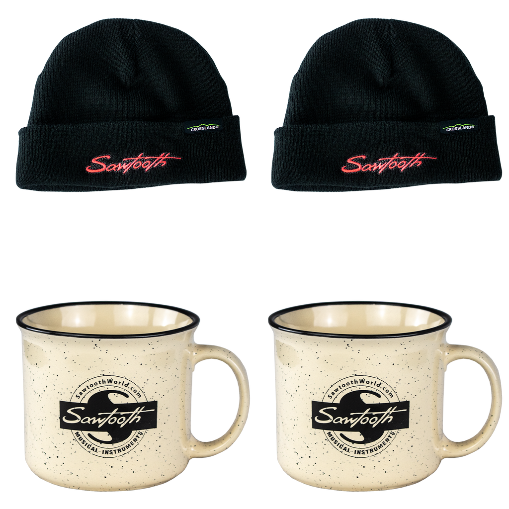 Sawtooth Rib-Knit Crossland Cuff Beanie & 15oz Maize Ceramic Coffee Mug | 2 PACK - GoDpsMusic