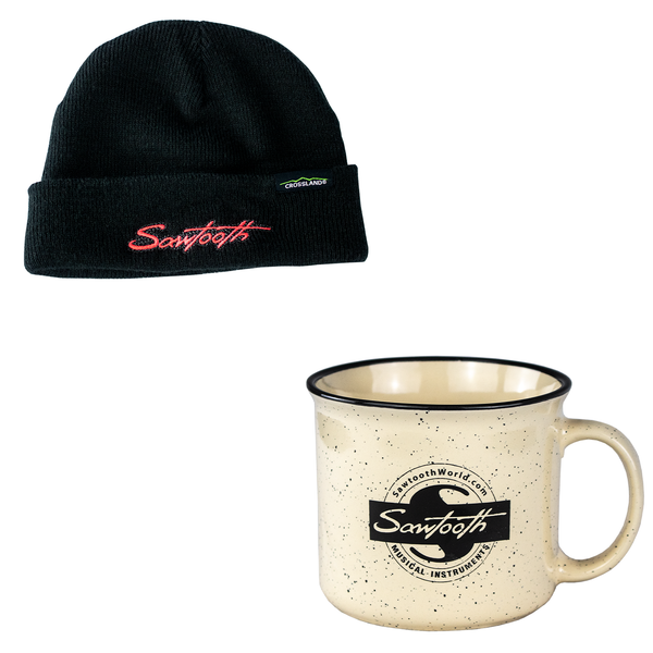 Sawtooth Rib-Knit Crossland Cuff Beanie & 15oz Maize Ceramic Coffee Mug - GoDpsMusic