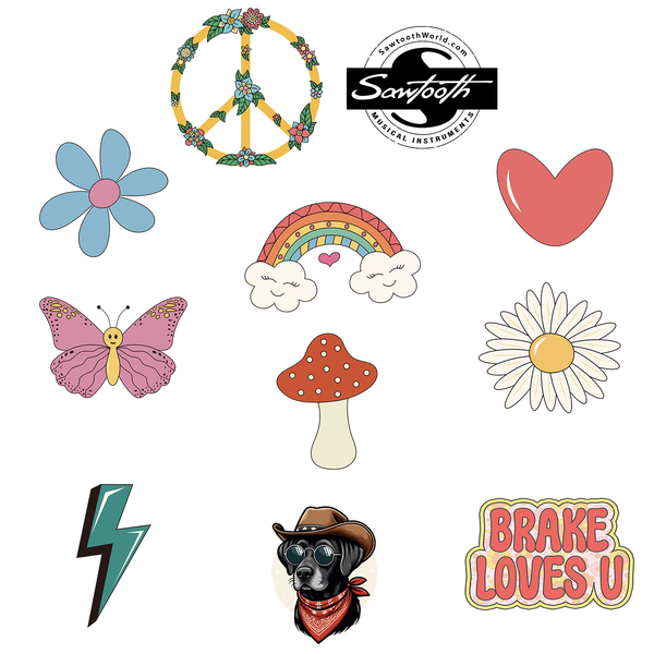 Official Brake Stickers Collection 11 Pack Mixed - GoDpsMusic