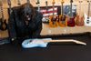 Sawtooth Autograph Series Daphne Blue ES Electric Guitar - Signed by Rudy Sarzo, MAB, Simon Wright, Robert Sarzo, Teddy ZigZag, Sean McNabb and Scott Page - GoDpsMusic