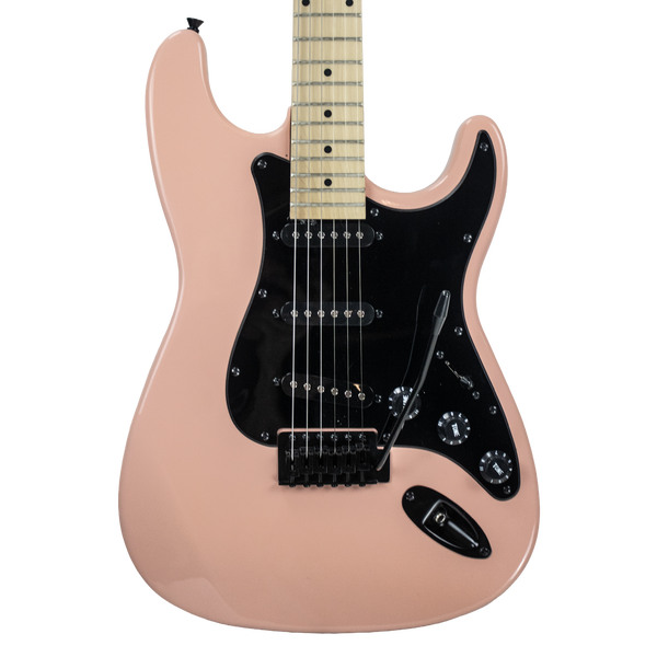 Sawtooth ES Alder Series Electric Guitar, Barely Pink w Black Pickguard