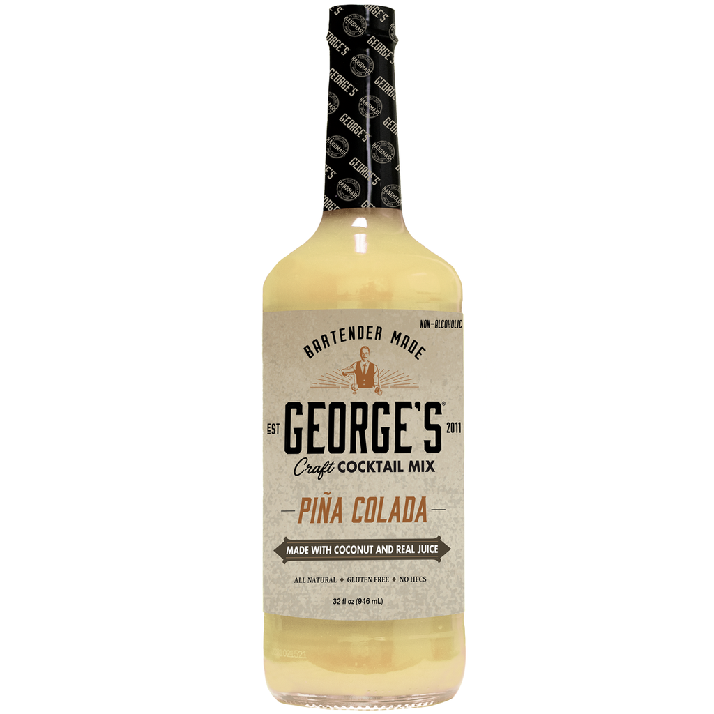 George’s Beverage Company Pina Colada Mix - 1L Bottle - Gluten Free, All Natural Mixer - GoDpsMusic