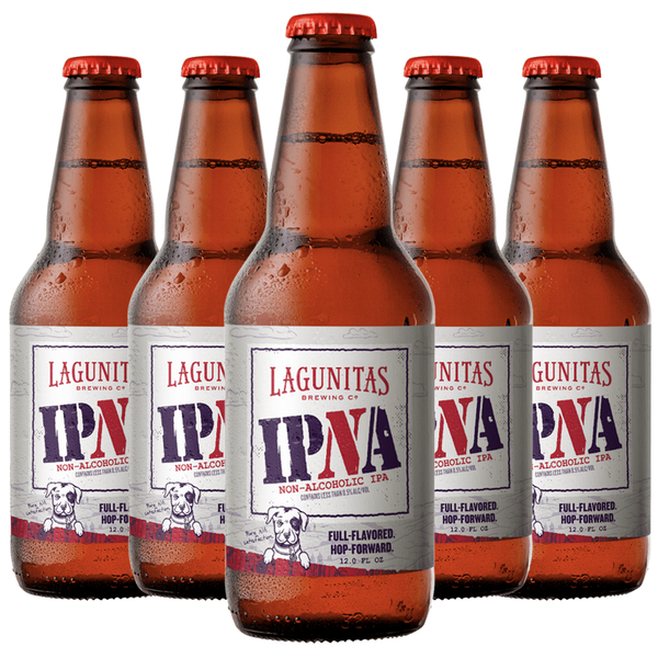Lagunitas IPNA Non-Alcoholic IPA Brew - Dealcoholized Craft Beer - 12oz Bottles - Citra, Mosaic, and CTZ hops sourced from Yakima Valley - GoDpsMusic