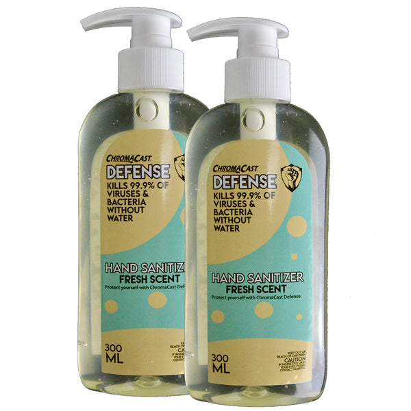 2-Pack ChromaCast Defense Sanitizing Gel for Instruments and Music Equipment 300ml/10.14oz - GoDpsMusic