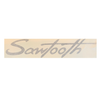 Sawtooth Bass Drum Sticker Decal Logo - Black - 13" x 3" - GoDpsMusic