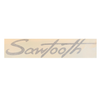 Sawtooth Bass Drum Sticker Decal Logo - Black - 8" x 2" - GoDpsMusic