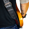 Sawtooth Midnight Armour 2” Wide Leather Guitar Strap Hand Crafted in the U.S.A. - GoDpsMusic