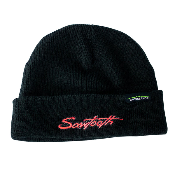 Sawtooth Black Double Layer Rib-Knit Crossland Cuff Beanie - GoDpsMusic