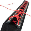 Sawtooth Red Lace 3” Wide Leather Guitar Strap Hand Crafted in the U.S.A. - GoDpsMusic