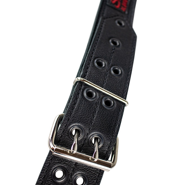 Black Leather Zuma + Heartland Guitar Strap