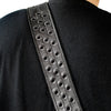 Sawtooth Lunar Halo 2” Wide Leather Guitar Strap Hand Crafted in the U.S.A. - GoDpsMusic