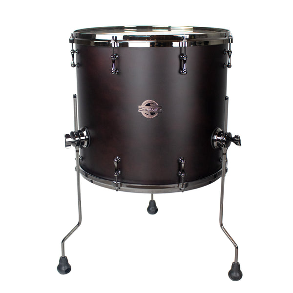 Sawtooth Hickory Series Floor Tom Drum 18" x 16", Satin Dark Chocolate - GoDpsMusic