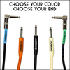 ChromaCast Pro Series Instrument Cable, Angle - Angle, Sunset Orange, 10 foot - GoDpsMusic