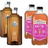 Clean Co Non-Alcoholic Rum Alternative 700ml Bottle - | with Premium Quality Stirrings Simple Mai Tai Cocktail Mix 750ml Bottles