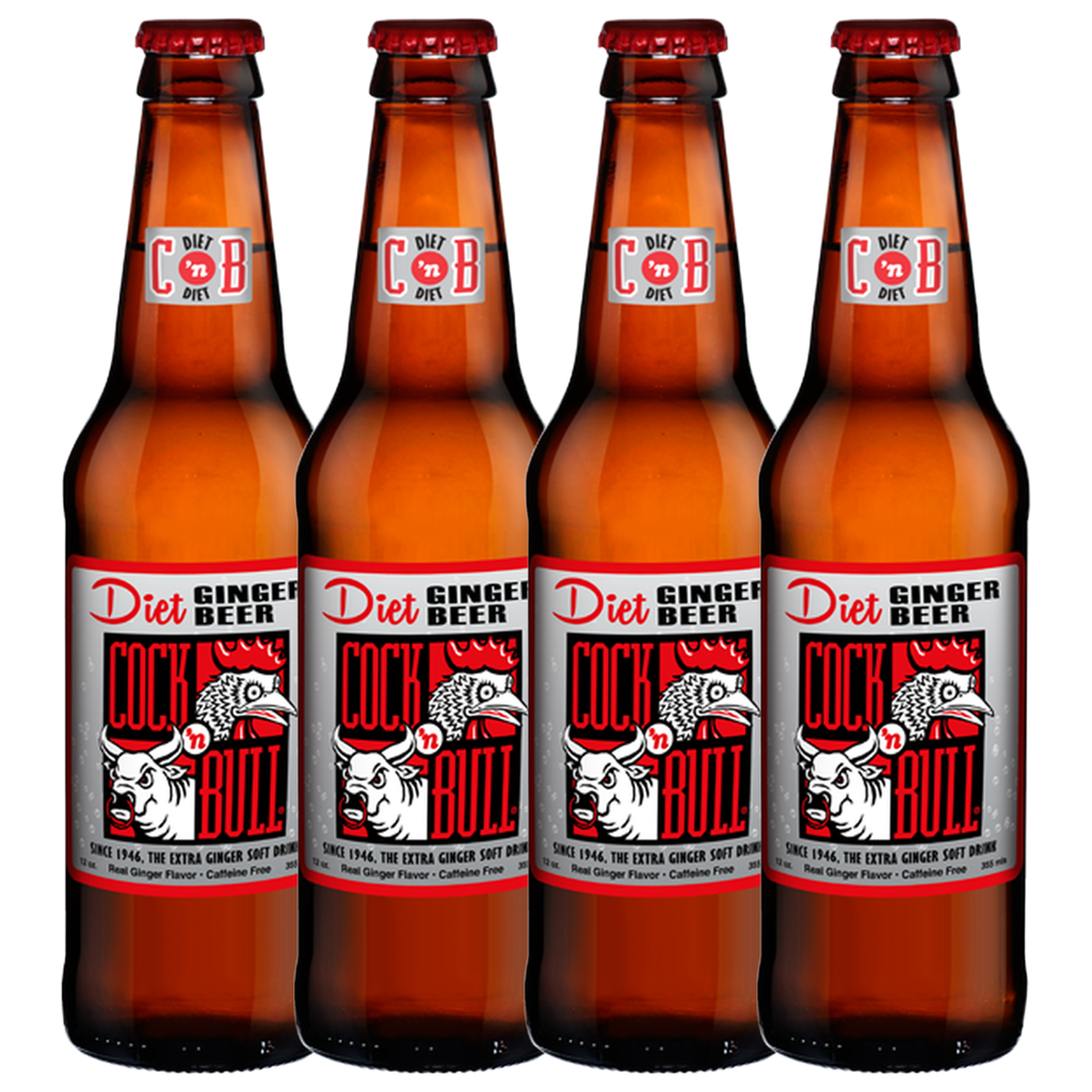 Cock n Bull Diet Ginger Beer 12oz Soda Bottles - Ideal Mixer for Cocktails, Mocktails, and Bartenders - Premium Quality for Perfect Mixed Drinks - Refreshing Flavor Profile- Made In USA - GoDpsMusic