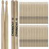 ChromaCast 5A USA Made Hickory Drumsticks Pair - Wood Tipped - Drum Sticks Tour Tested by Pro Drummers - Real American Hickory Wood - GoDpsMusic