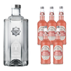 Clean Co Non-Alcoholic Tequila Alternative 700ml Bottle - | with Premium Quality Fentimans Botanically Brewed Pink Ginger Sparkling Soda