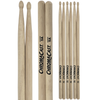 ChromaCast 5A USA Made Hickory Drumsticks Pair - Wood Tipped - Drum Sticks Tour Tested by Pro Drummers - Real American Hickory Wood - GoDpsMusic