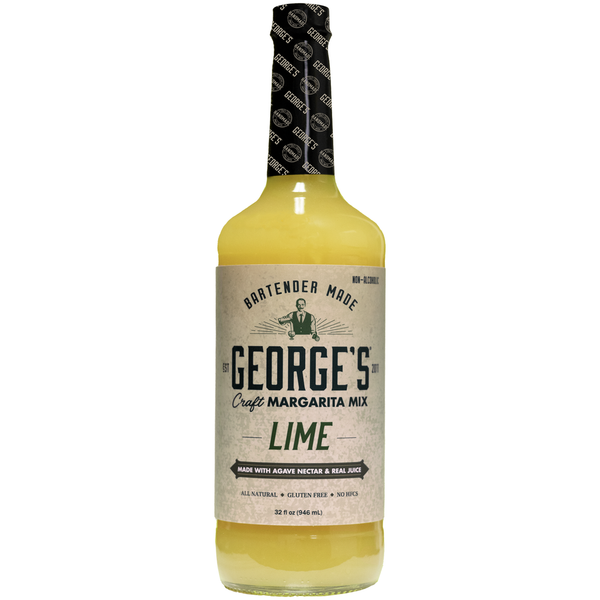 George’s Beverage Company Lime Margarita Mix - 1L Bottle - Gluten Free, All Natural Mixer - GoDpsMusic