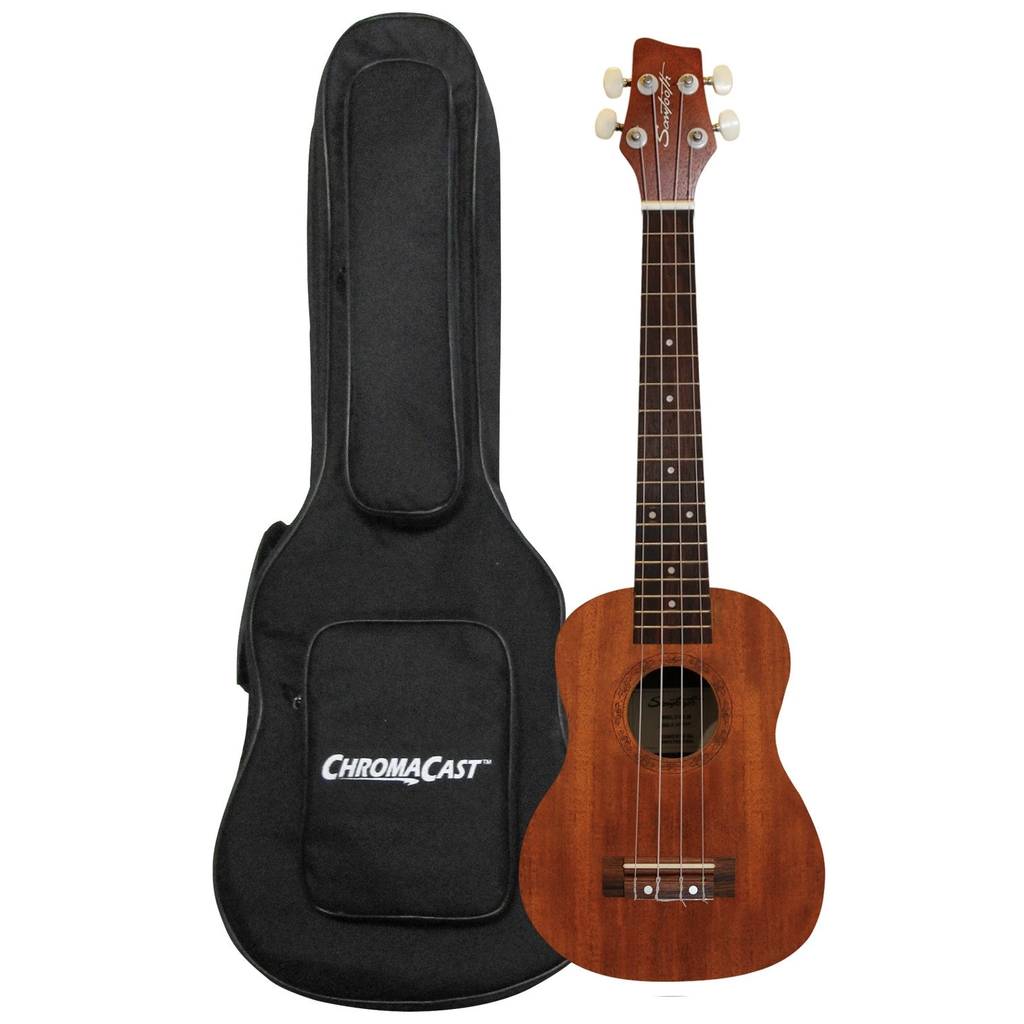 Sawtooth Mahogany Tenor Electric Ukulele w Gig Bag and Fishman KUL-101 Preamp/Built In Tuner