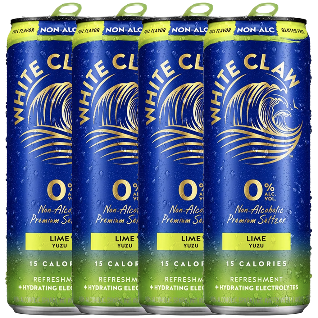 White Claw 0% Alcohol Lime Yuzu Non-Alcoholic Premium Non-Hard Seltzer | 15 Calories, Gluten Free, Hydrating Electrolytes - GoDpsMusic