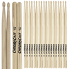 ChromaCast 7A USA Made Hickory Drumsticks Pair - Wood Tipped - Drum Sticks Tour Tested by Pro Drummers - Real American Hickory Wood - GoDpsMusic