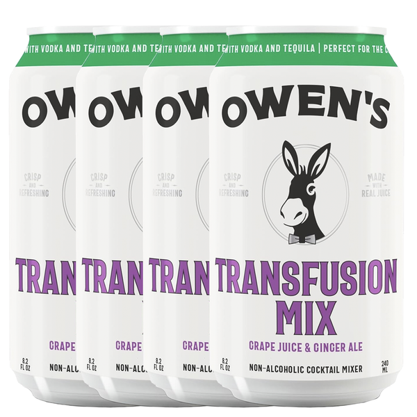 Owen’s Craft Mixers Transfusion Mix Handcrafted in the USA with Premium Ingredients Vegan & Gluten-Free Soda Mocktail and Cocktail Mixer