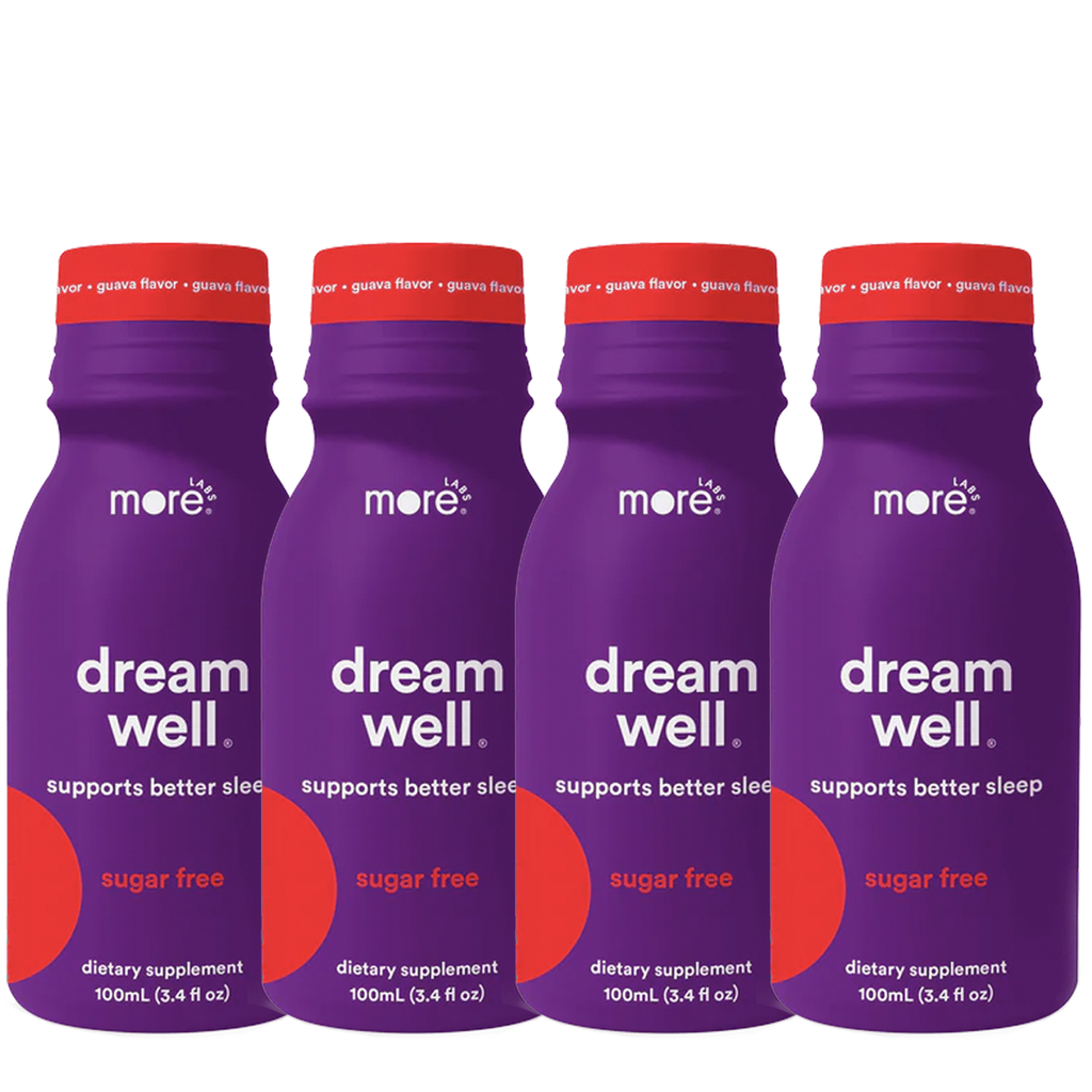 More Labs Dream Well Holistic Sleep Shot Drink | Non-Habit Forming | Lemon Balm, Melatonin and Glycine | Sleep Support Solution - GoDpsMusic