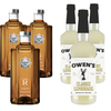 Clean Co Non-Alcoholic Rum Alternative 700ml Bottle | with Premium Quality Owens Classic Lemonade 750ml